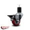 Service Caster 3'' Red Poly Swivel 1-3/4'' Expanding Stem Caster with Brake SCC-EX20S314-PPUB-RED-PLB-134 - alternate 4